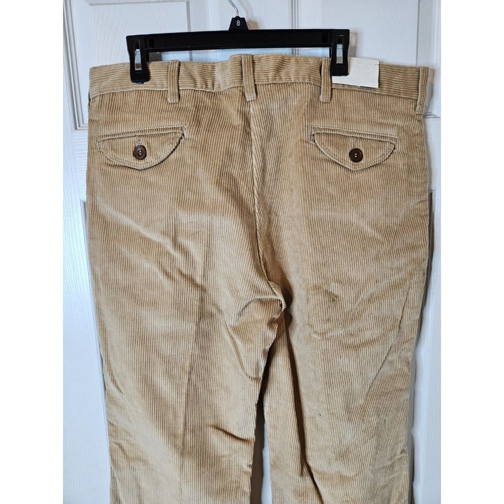 70s Wrangler Wrapid Transit Corduroy Bell Bottom Pants Flare 38 x 34 NWT Tan USA - Picture 8 of 11